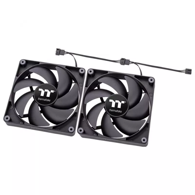 THERMALTAKE PC aušinimo ventiliatorius - CT120 - 12cm - juodas - 2 vnt. pakuotė