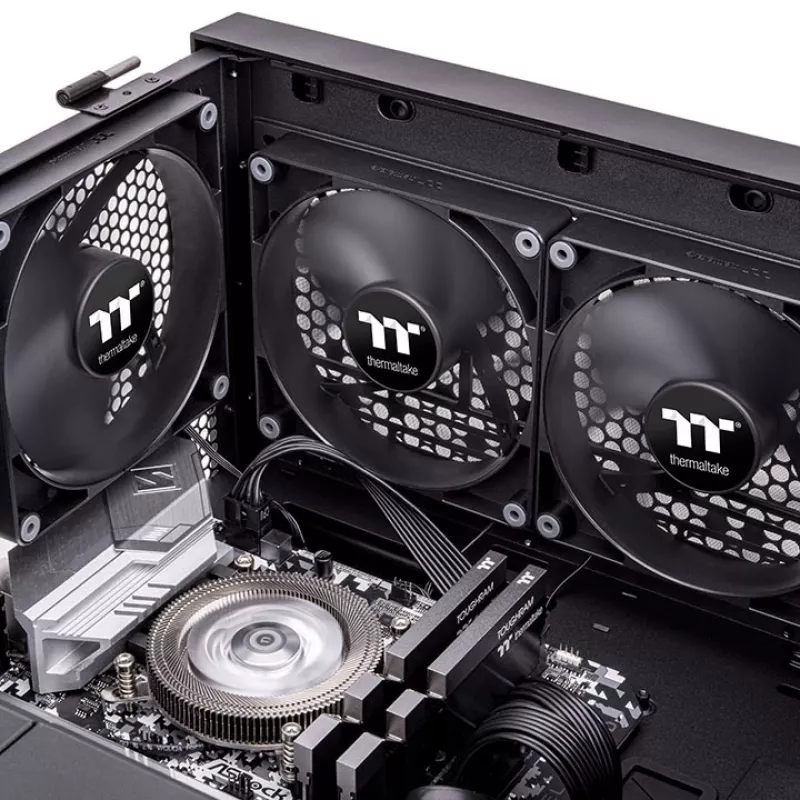 THERMALTAKE PC aušinimo ventiliatorius - CT120 - 12cm - juodas - 2 vnt. pakuotė