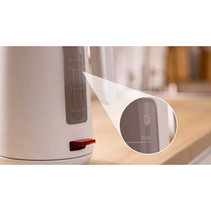 Elektrinis virdulys Bosch TWK2M161, 1,7 L, 2400 W, baltas, plastikinis korpusas, 360° pagrindas