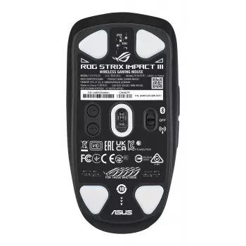 ASUS ROG Strix Impact III Wireless pelė žaidimams Ambidekstrinė RF Wireless + Bluetooth Optinė 36000 DPI