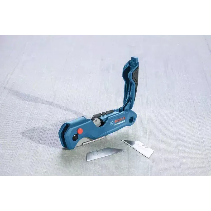 Bosch 1 600 A02 7M4 universalus peilis mėlynos, nerūdijančio plieno spalvos, sulankstomas peiliukas