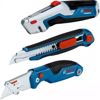 Bosch 1 600 A02 7M4 universalus peilis mėlynos, nerūdijančio plieno spalvos, sulankstomas peiliukas