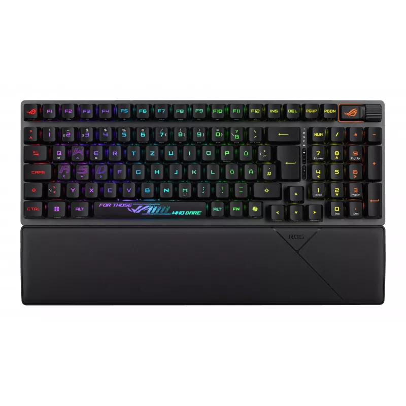 ASUS ROG Strix Scope II 96 RX Wireless klaviatūra žaidimams USB + RF Wireless + Bluetooth juoda