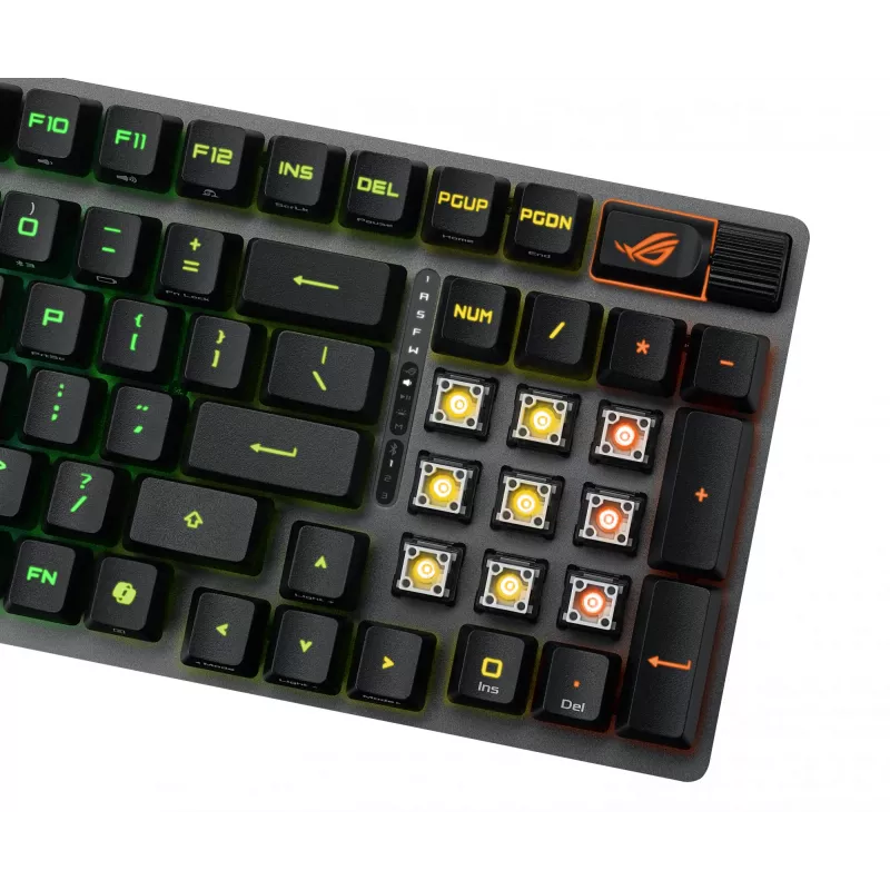 ASUS ROG Strix Scope II 96 RX Wireless klaviatūra žaidimams USB + RF Wireless + Bluetooth juoda