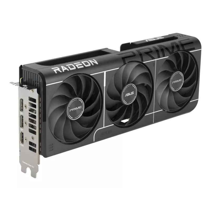 Vaizdo plokštė ASUS Prime Radeon RX 9060 XT 16 GB GDDR6, PCIe 5.0, 128 bitų, 3 ventiliatoriai, 2,5 lizdo