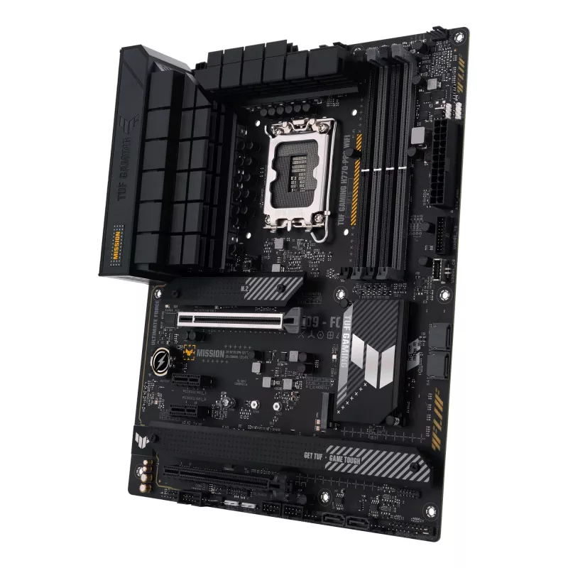 Motininė plokštė ASUS TUF GAMING H770-PRO WIFI — Intel H770, LGA 1700, ATX, DDR5, 4x DIMM, 128GB, Wi‑Fi 6, 2.5Gb LAN, 4x M.2