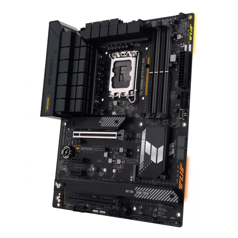 Motininė plokštė ASUS TUF GAMING H770-PRO WIFI — Intel H770, LGA 1700, ATX, DDR5, 4x DIMM, 128GB, Wi‑Fi 6, 2.5Gb LAN, 4x M.2
