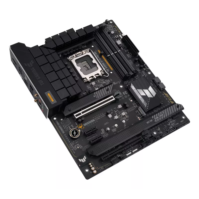 Motininė plokštė ASUS TUF GAMING H770-PRO WIFI — Intel H770, LGA 1700, ATX, DDR5, 4x DIMM, 128GB, Wi‑Fi 6, 2.5Gb LAN, 4x M.2