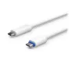 PoE adapteris UBIQUITI UACC-ADAPTER-POE-USBC — 48 V įvestis, 5 V 0,25 A išvestis, kompaktiškas 30,4×30,4×95 mm, baltas