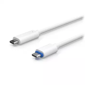 PoE adapteris UBIQUITI UACC-ADAPTER-POE-USBC — 48 V įvestis, 5 V 0,25 A išvestis, kompaktiškas 30,4×30,4×95 mm, baltas