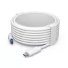 PoE adapteris UBIQUITI UACC-ADAPTER-POE-USBC — 48 V įvestis, 5 V 0,25 A išvestis, kompaktiškas 30,4×30,4×95 mm, baltas