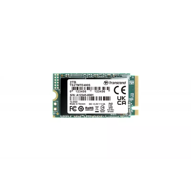 TRANSCEND SSD - 400s - 2TB - M.2 2242 - NVMe PCI-E GEN3 x4
