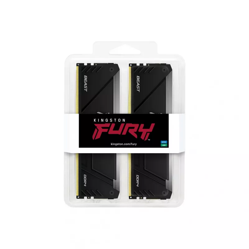 Kingston Technology FURY Beast 32GB 3200MT/s DDR4 CL16 DIMM (2 rinkinys) 1Gx8 RGB