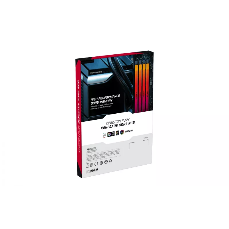 Kingston Technology FURY 96GB 6400MT/s DDR5 CL32 DIMM (2 rinkinys) Renegade RGB XMP