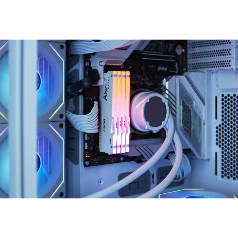 Kingston Technology FURY Beast 32GB 6000MT/s DDR5 CL36 DIMM (2 vnt. rinkinys) White RGB EXPO