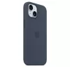 Dėklas Apple iPhone 15 Silikoninis dėklas su MagSafe Storm Blue