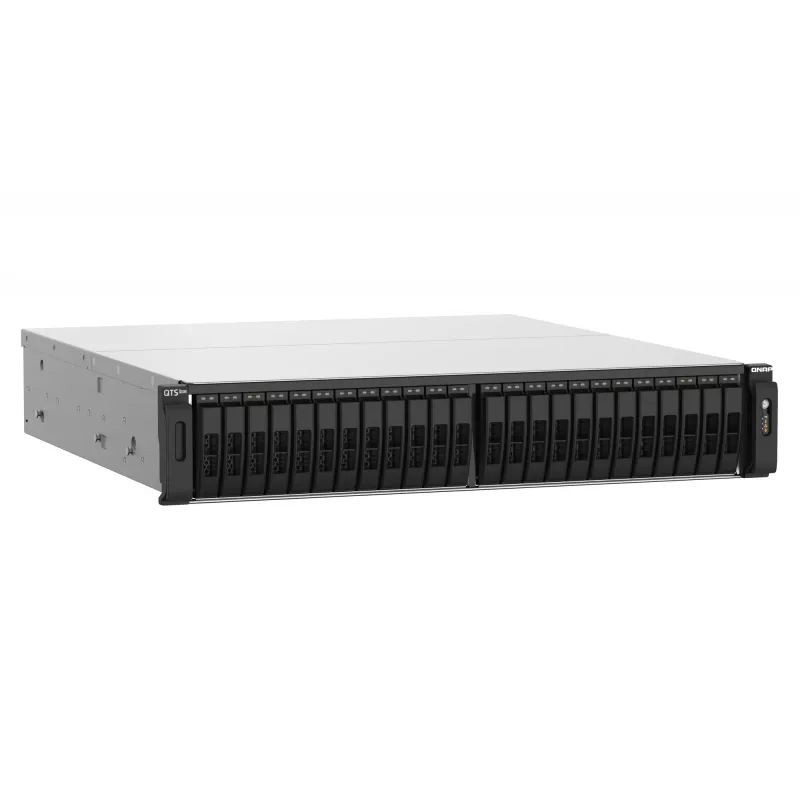 QNAP TS-h2490FU NAS Rack (2U) EPYC 7232P 64 GB DDR4 0 TB QuTS hero Juoda, Pilka