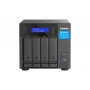 QNAP TVS-H474 NAS bokštinis Intel® Pentium® G7400 8 GB DDR4 0 TB QuTS hero juodos spalvos
