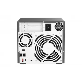 QNAP TVS-H474 NAS bokštinis Intel® Pentium® G7400 8 GB DDR4 0 TB QuTS hero juodos spalvos