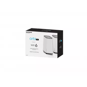 NETGEAR Orbi Pro WiFi 6 Tri-band Mesh System (SXK80) Tri-band (2.4 GHz / 5 GHz / 5 GHz) Wi-Fi 6 (802.11ax) Pilka, White 9 Internal
