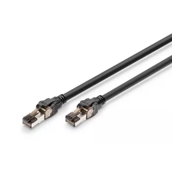 DIGITUS pataisomasis laidas - Cat 8.1 - S/FTP - AWG 24/7 - 1m - juodas