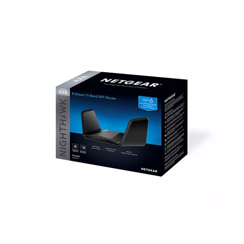 Stalinis maršrutizatorius NETGEAR Nighthawk RAX70 Triju juostų Wi-Fi 6