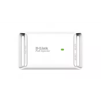 D-Link 15.4w Gigabit PoE Injector, Gigabit Ethernet, 10,100,1000 Mbit/s, 10/100/1000, IEEE 802.3, IEEE 802.3ab, IEEE 802.3af, IEEE 802.3u, Balta, 100 m
