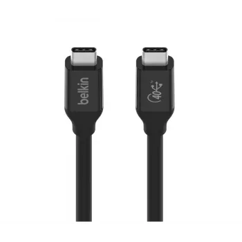 BELKIN USB4 kabelis USB-C / USB-C 40 Gbit/s 100 W 0,8 m juodas