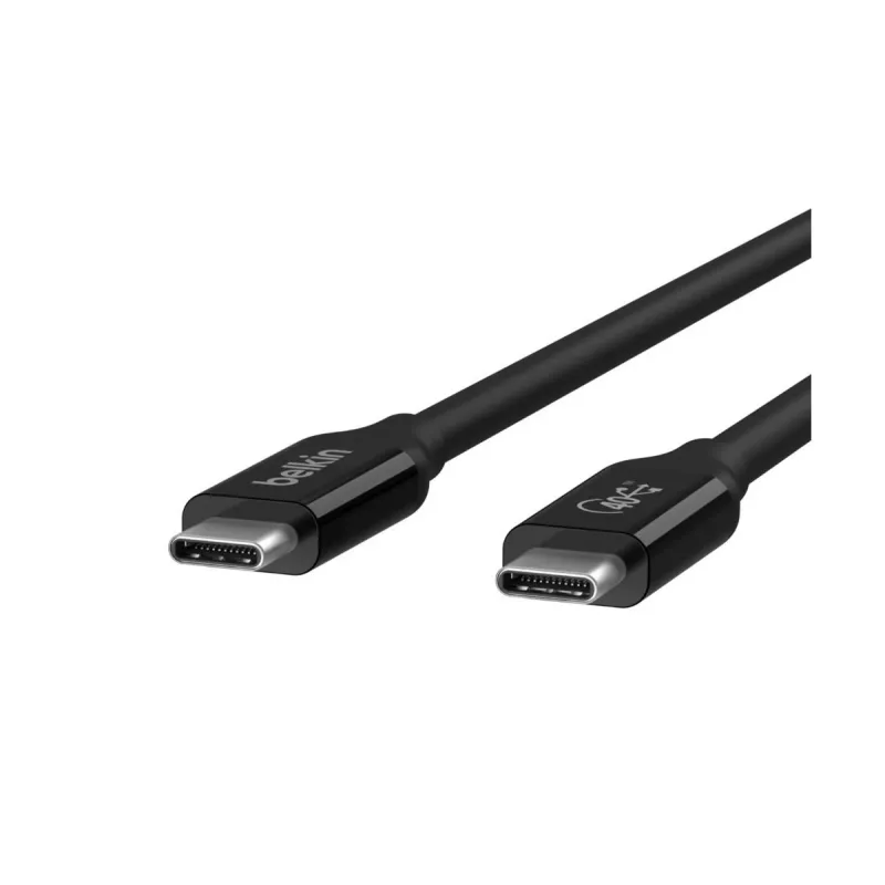 BELKIN USB4 kabelis USB-C / USB-C 40 Gbit/s 100 W 0,8 m juodas
