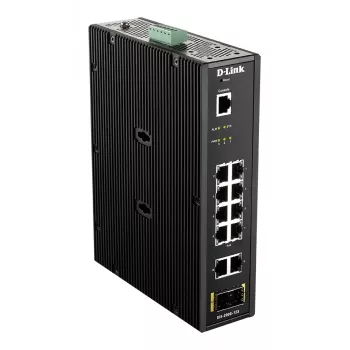 D-Link 12 prievadų L2 pramoninis išmanusis valdomas jungiklis su 10 x 1GBaseT(X) ir 2 x SFP