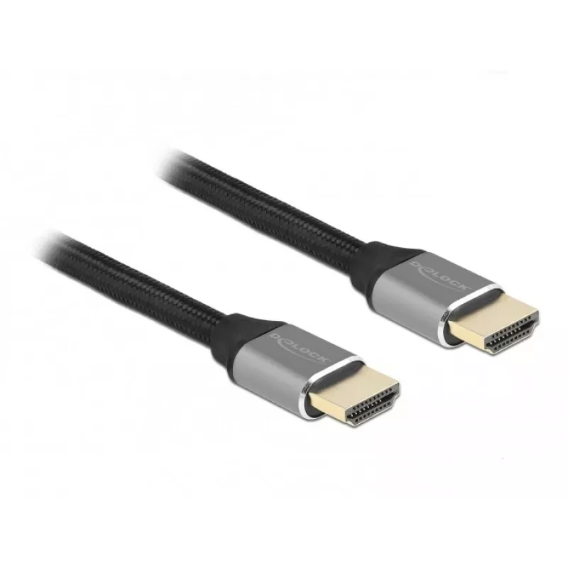 DELOCK Ultra High Speed HDMI laidas - A kištukas / A kištukas - 48 Gbps 8K 60 Hz - 3 m - pilkas