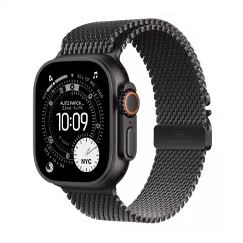 APPLE Watch Ultra 3 GPS + Cellular 49mm juodas titano korpusas su juodu titano Milanese kilpa Sma