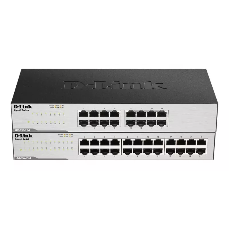 D-Link GO-SW-24G Nevaldomas L2 Gigabit Ethernet (10/100/1000) 1U Juodas