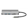 D-Link 8-in-1 USB-C centrinis įrenginys su HDMI / Ethernet / kortelių skaitytuvu / Power Delivery