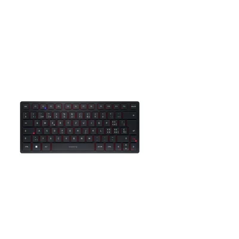 CHERRY KW 9200 MINI klaviatūra universali USB + RF belaidė + Bluetooth QWERTZ šveicariška juoda