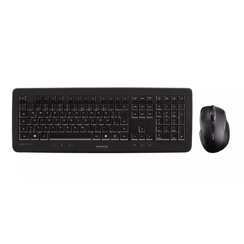 CHERRY DW 5100 klaviatūra ir pelė, universali, RF belaidė, prancūziška, juoda