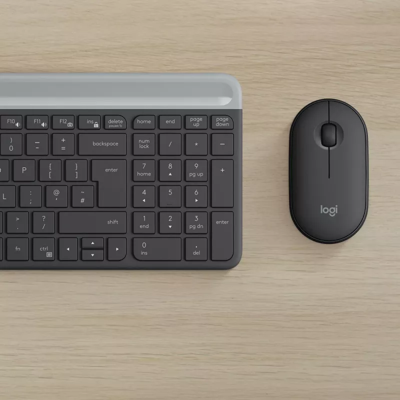 LOGITECH belaidė klaviatūra ir pelė Mk470 - grafitas - AZERTY belgų