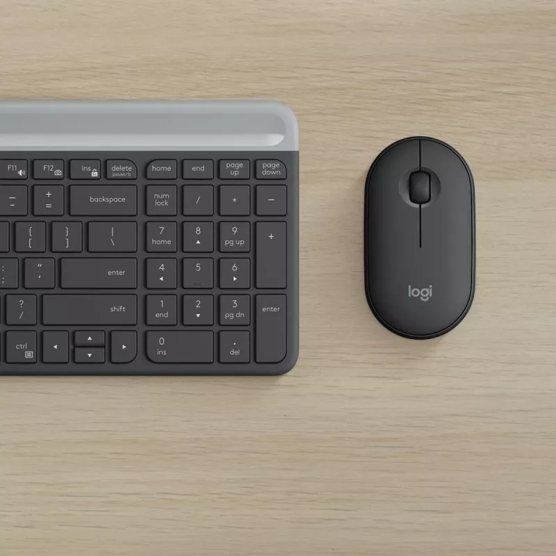LOGITECH belaidė klaviatūra ir pelė Mk470 - grafitas - AZERTY belgų