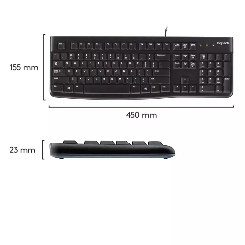 LOGITECH klaviatūra K120 - AZERTY belgų