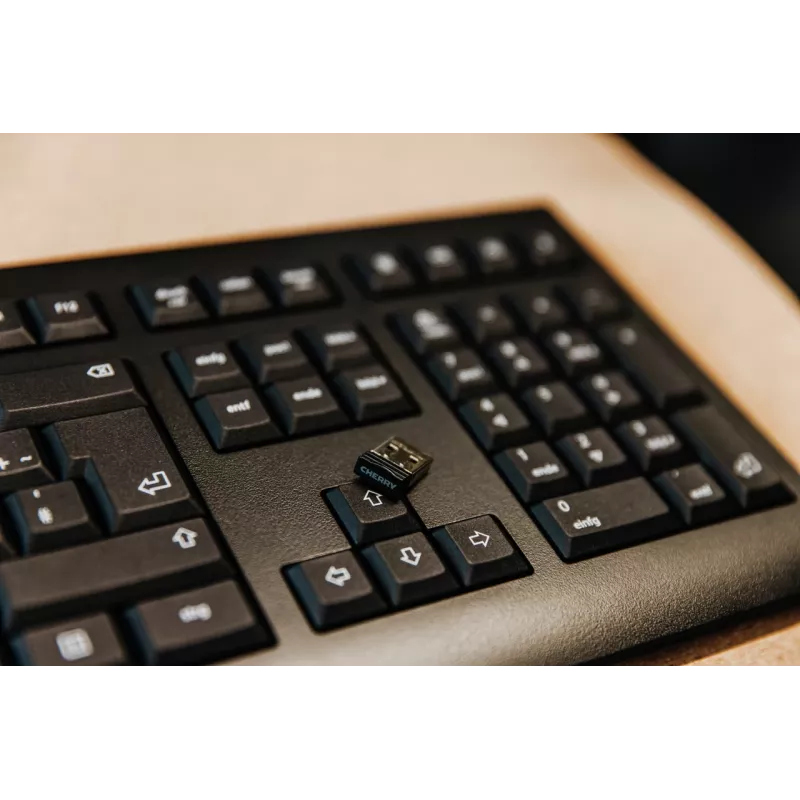 CHERRY KW 3000 klaviatūra Universal RF Wireless QWERTY ispaniška juoda