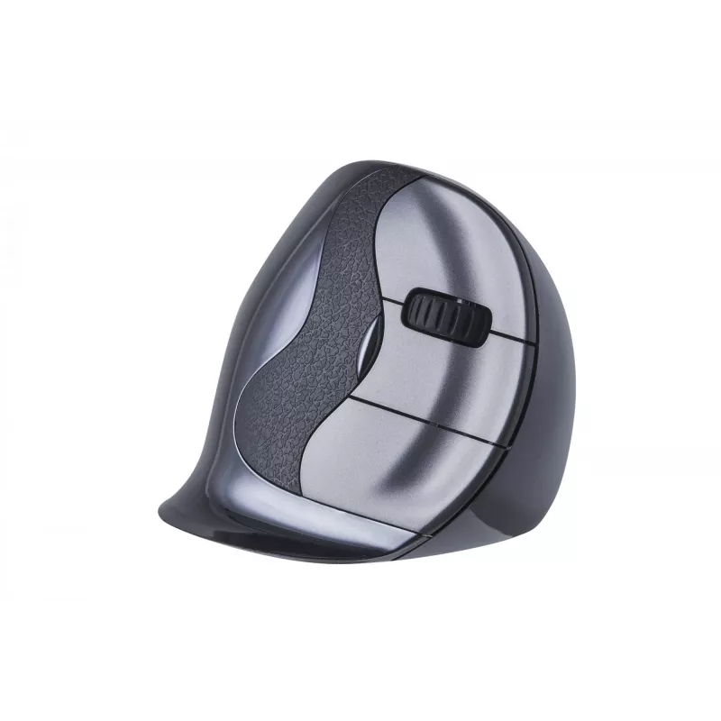 BakkerElkhuizen Evoluent D Medium Wireless, dešinei rankai, vertikalus dizainas, lazeris, RF belaidis, 3200 DPI, juoda