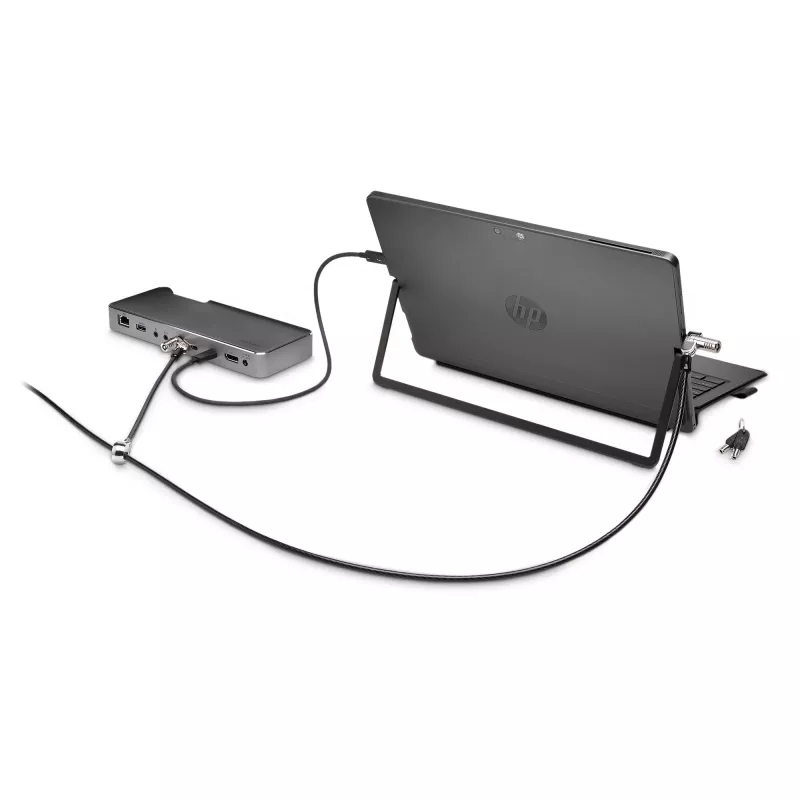 Kensington NanoSaver Keyed Dual Head Laptop Lock, 1,8 m, Kensington, raktas, anglinis plienas, juoda, nerūdijantis plienas