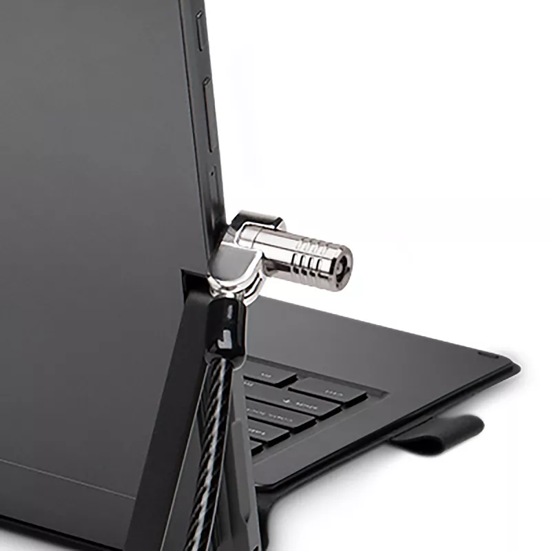 Kensington NanoSaver Keyed Dual Head Laptop Lock, 1,8 m, Kensington, raktas, anglinis plienas, juoda, nerūdijantis plienas