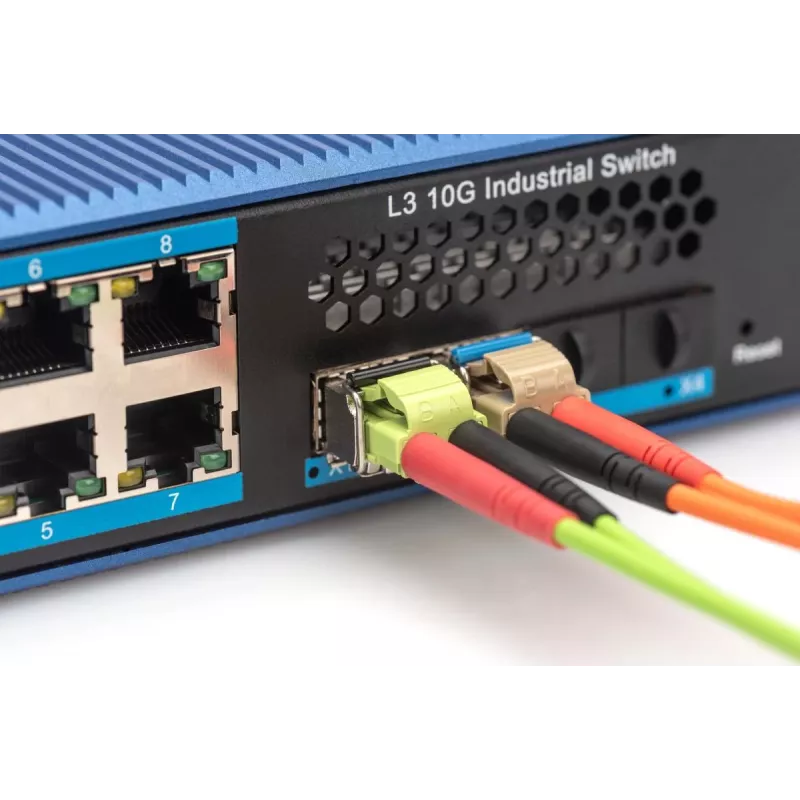DIGITUS 1,25 Gbps SFP modulis, iki 550 m daugiamodis, LC dvipusis jungtis, pramoninė versija 1000Base-SX, 850 nm
