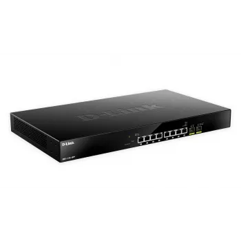 D-Link 10 prievadų kelių gigabitų PoE+ išmanusis valdomas jungiklis, valdomas, L2, 2.5G Ethernet (100/1000/2500), maitinimas per Ethernet (PoE), montavimas stelaže, 1U
