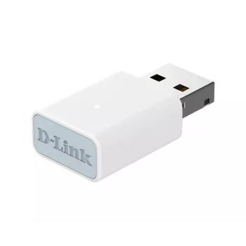 D-Link AC1300 Wi-Fi 5 USB adapteris, laidinis ir belaidis, USB, WLAN, Wi-Fi 5 (802.11ac), balta