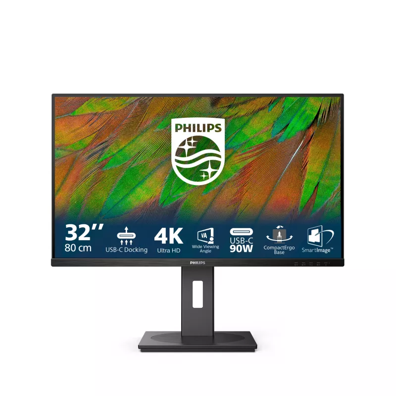 Philips 3000 serijos 32B1U3900/00 kompiuterio monitorius 80 cm (31,5 colio) 3840 x 2160 pikselių 4K Ultra HD LCD juodas