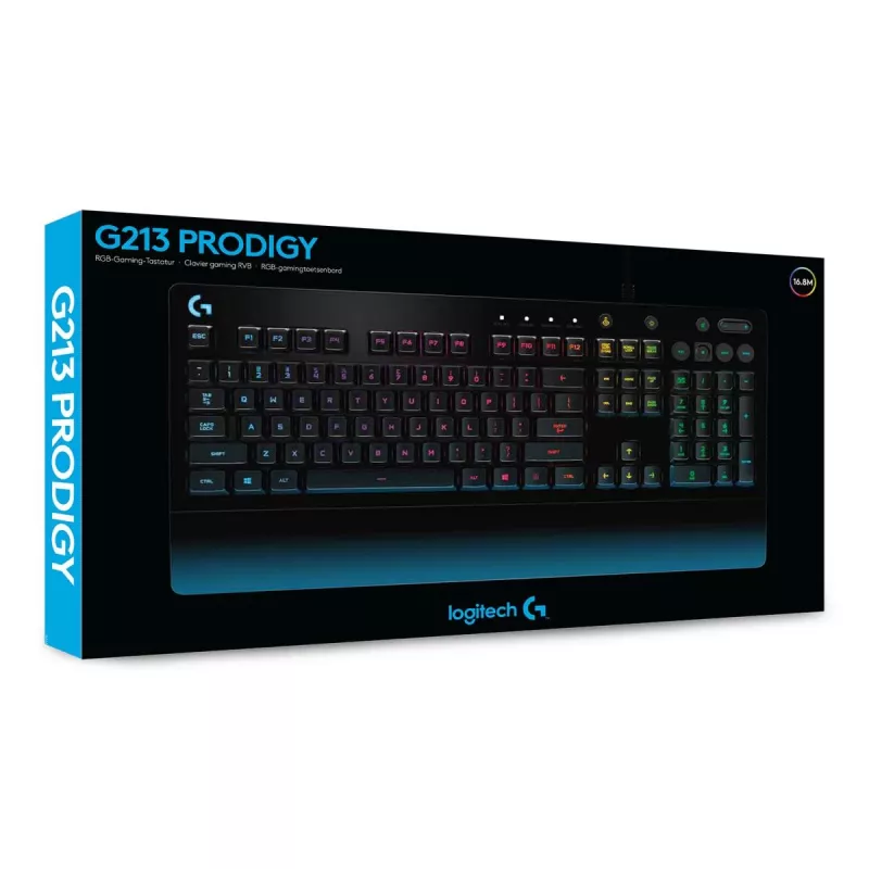 LOGITECH G213 Prodigy žaidimų klaviatūra USB - azerty belgų