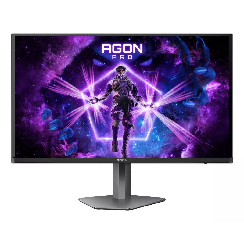 AOC AGON PRO AG276QZD2 kompiuterio monitorius 67,3 cm (26,5 col.) 2560 x 1440 pikselių Quad HD QD-OLED juoda, pilka