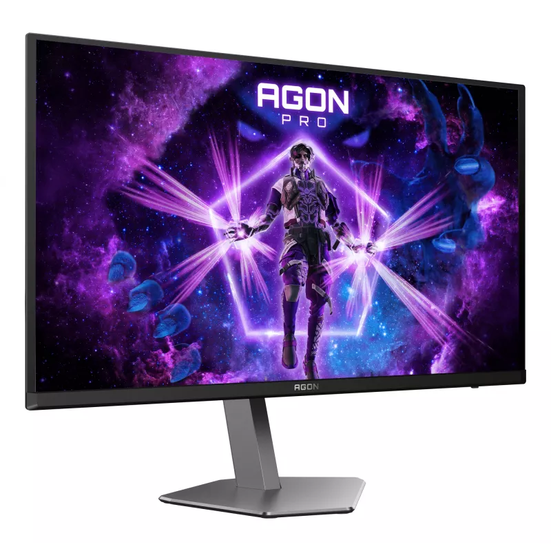 AOC AGON PRO AG276QZD2 kompiuterio monitorius 67,3 cm (26,5 col.) 2560 x 1440 pikselių Quad HD QD-OLED juoda, pilka